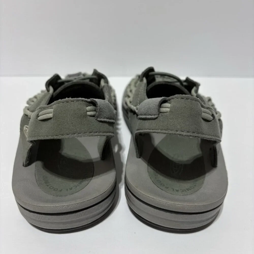 Keen Men’s Uneek Castor Grey Slingback Sandals, Size 8.5 M